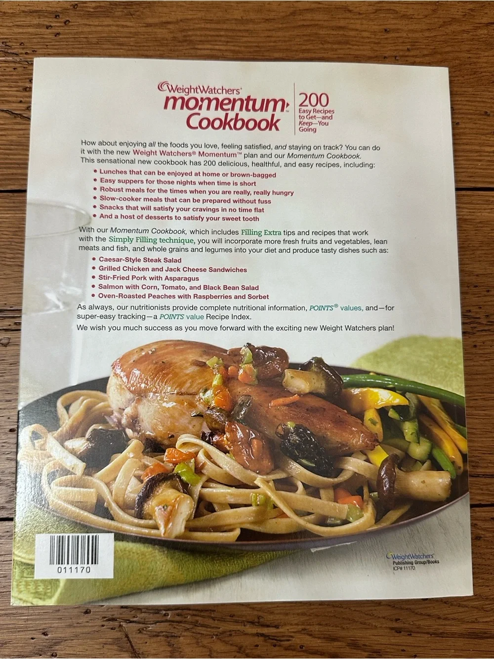 WeightWatchers Momentum Cookbook - Yellow Cover